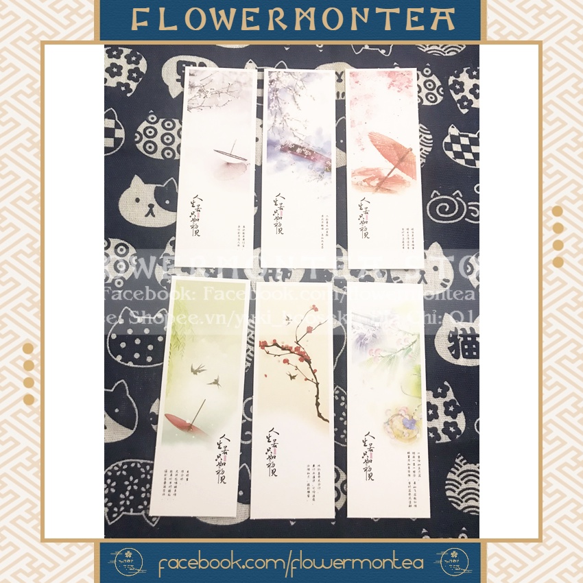 Set 6 Thẻ Đánh Dấu Sách | Bookmark Giấy - Nhân Sinh Nếu Như Lần Đầu Gặp Gỡ