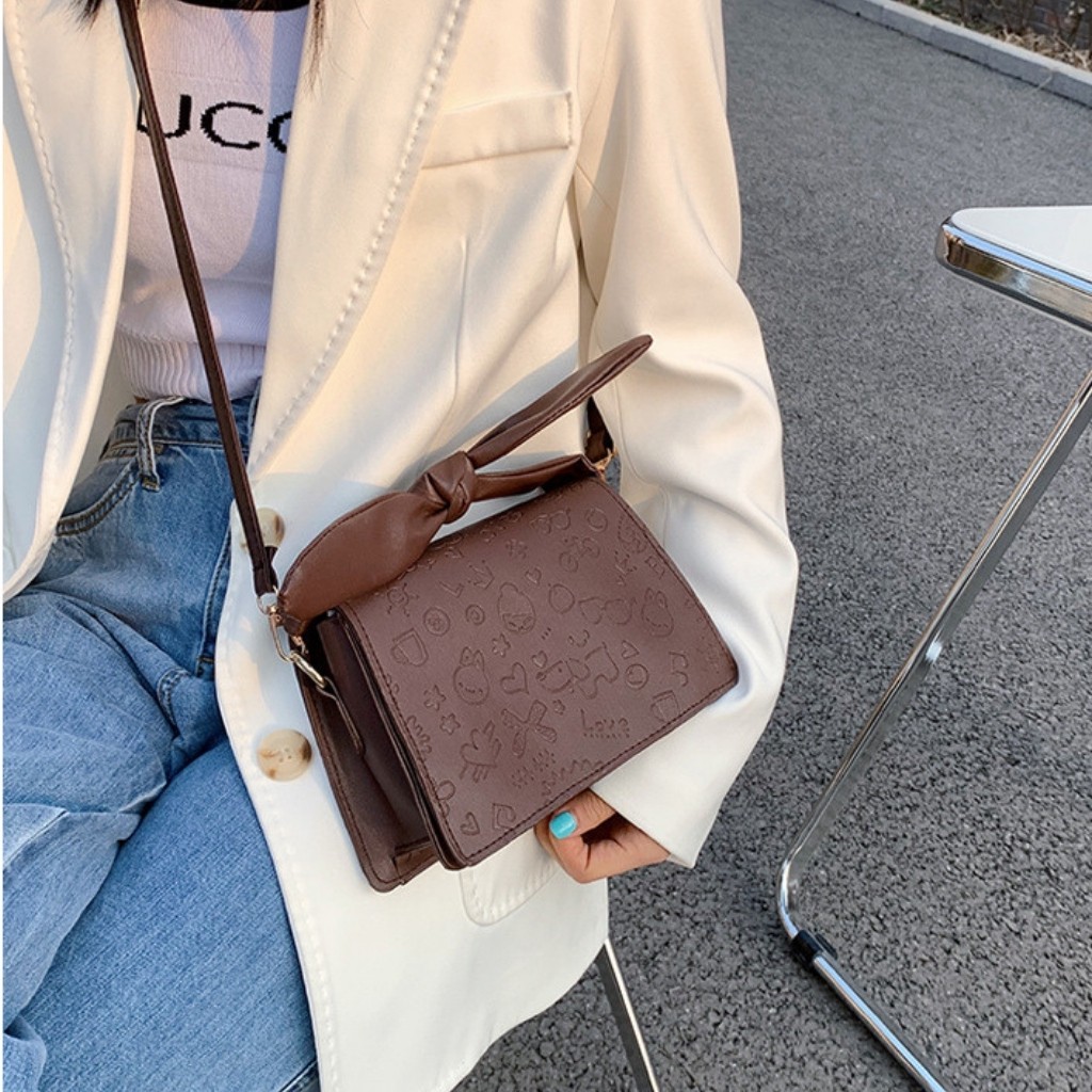 Túi Xách Nữ 💖FREE SHIP💖 Túi Đeo Chéo Phối Nơ Da Cao Cấp - Túi Đeo Chéo Nữ Đi Chơi [Mẫu Mới 2021] | BigBuy360 - bigbuy360.vn