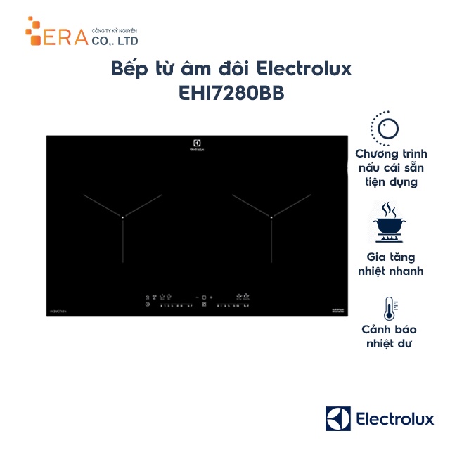 Bếp từ đôi âm Electrolux EHI7280BB 3700W - Hàng chính hãng bảo hành 24 tháng