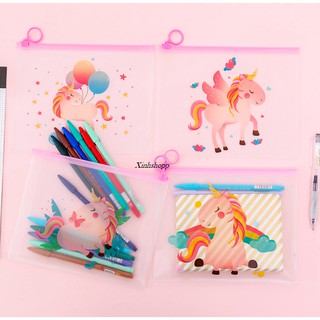 Ví Zip Unicorn Hồng
