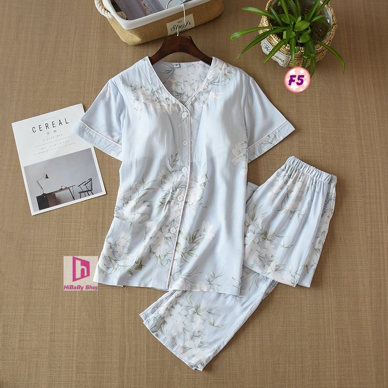 Pijama Lanh Lụa Có Lót Ngực tiện lợi cho mùa hè nóng nực F5 | BigBuy360 - bigbuy360.vn