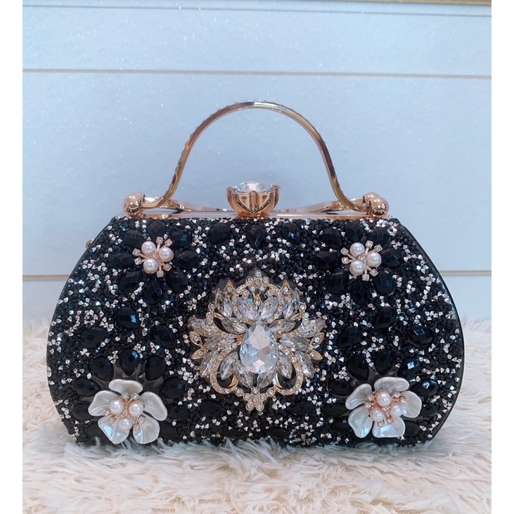 Túi xách đi tiệc trung niên đính đá
