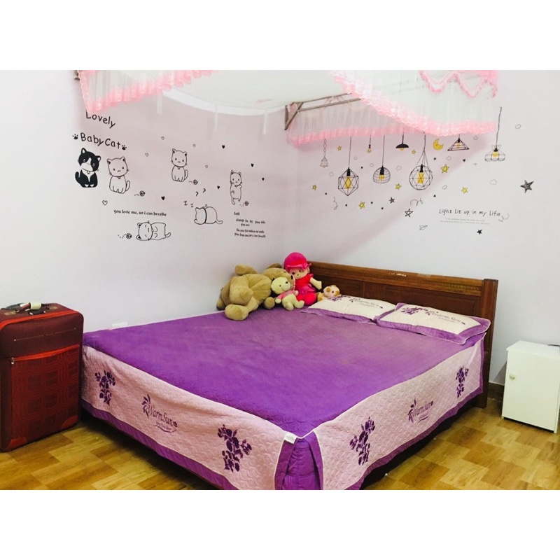Decal dán tường mẫu đèn đen sao