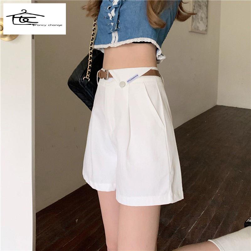 Quần Short Ống Rộng Lưng Cao Phong Cách Hàn Quốc Thời Trang Mùa Hè Hàng Mới Dành Cho Nữ 2022