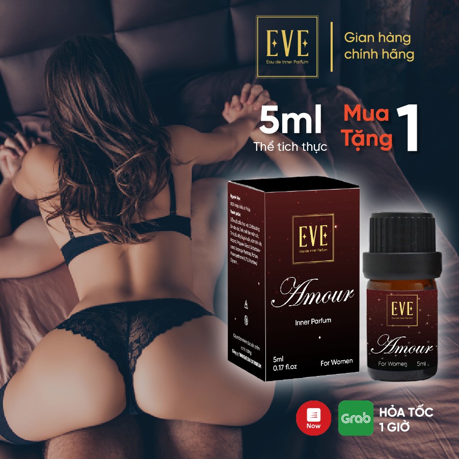 Nước Hoa Cô Bé Bím AMOUR 5ml Lưu Hương Thơm Lâu - Nước Hoa Vùng Kín Nữ Chính Hãng EVE Eau de Inner Parfum (Có che tên) | Thế Giới Skin Care