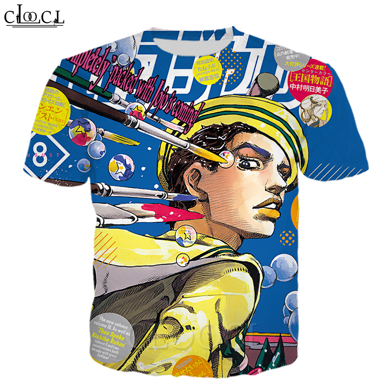 Áo Thun In Họa Tiết Hoạt Hình Jojo 's Bizarrre Adventure 3d Cá Tính Cho Nam