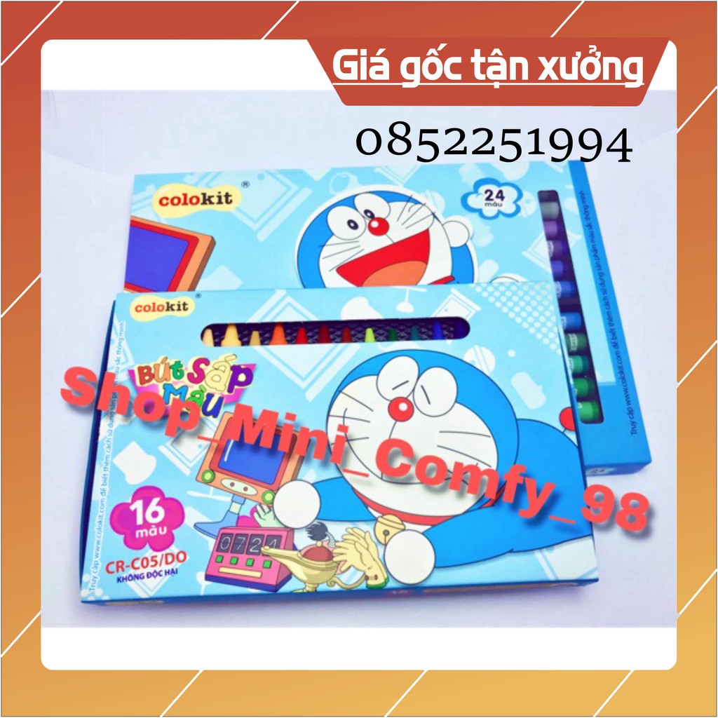 Hộp Sáp màu Doremon 16 màu -24 màu siêu đẹp