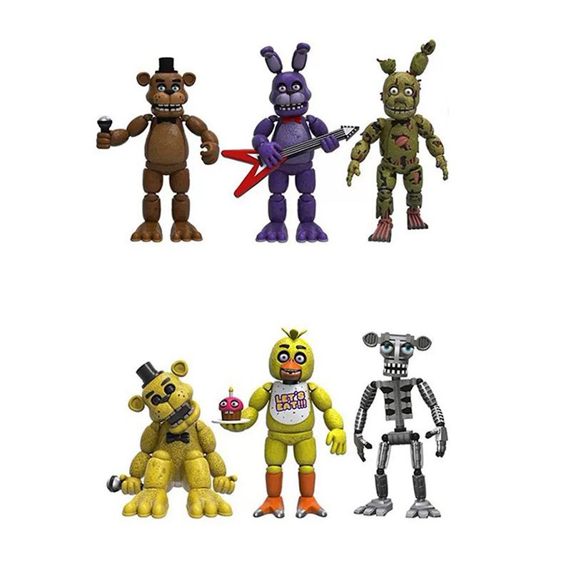 Set 4 Mô Hình Nhân Vật Game Five Nights At Freddy 's Pizza