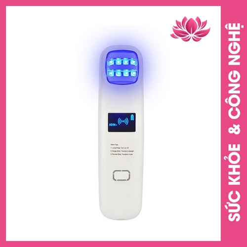 Máy Massage Cầm Tay - Máy Mát Xa Mặt ION Cầm Tay, 3 Cấp Độ Sóng Âm Hỗ Trợ Làm Sạch Da, Giúp Da Căng Bóng, Sáng Khỏe