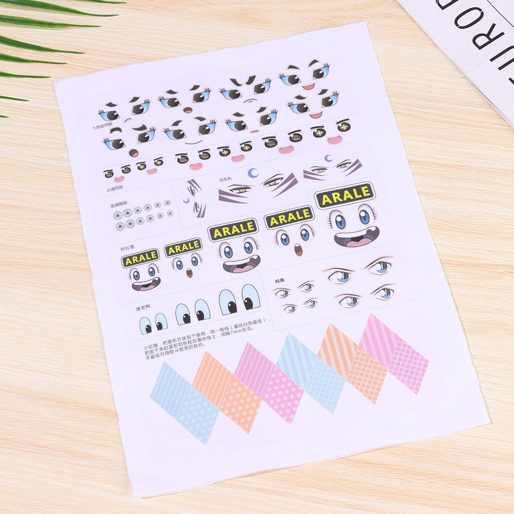 Hình dán mắt/ miệng trang điểm điều chỉnh cho búp bê DIY