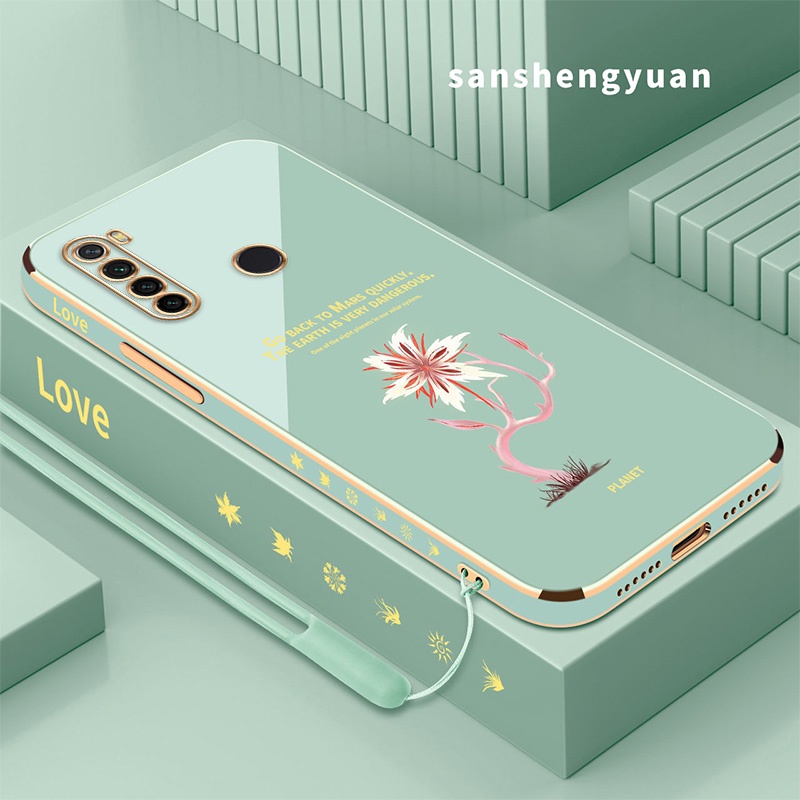 Ốp Điện Thoại silica gel Mềm Mạ Điện Hình Hoa Cho redmi note 8 xiaomi redmi note 8 pro redmi 8a redmi 8