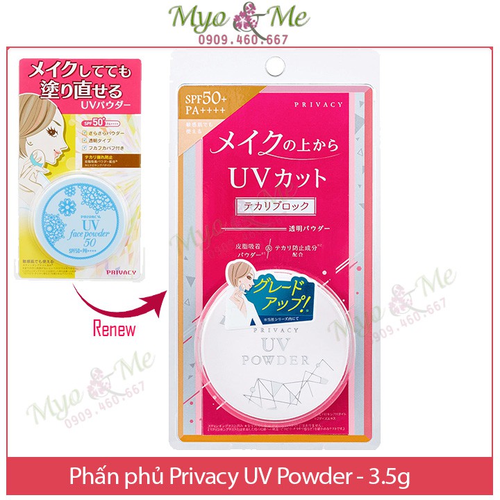 (Mẫu mới) Phấn phủ Privacy UV Face Powder chống nắng kiềm dầu SPF50+/PA++++