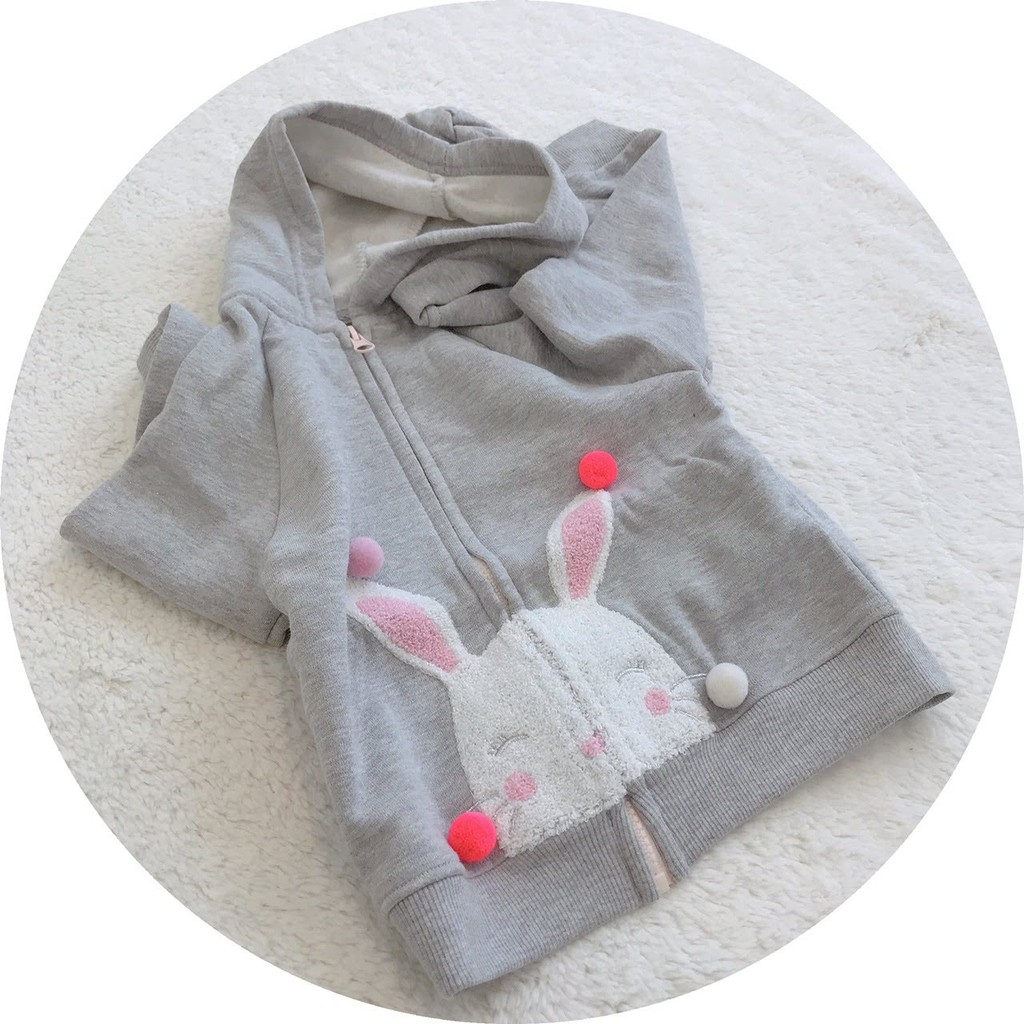 Áo khoác chất len hình thỏ dành cho bé nhỏ