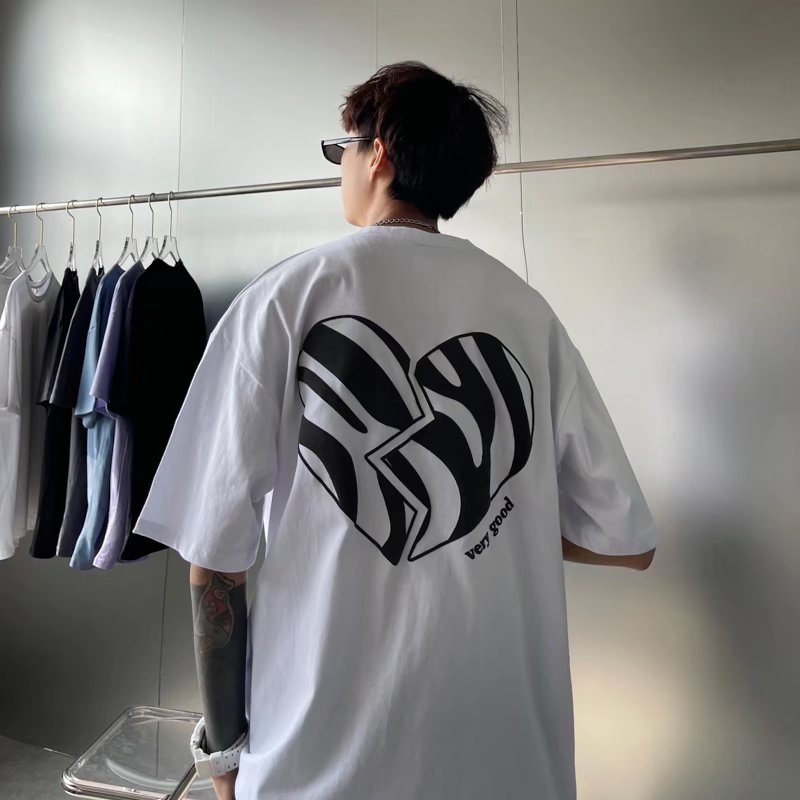 Áo Thun Tay Ngắn Dáng Rộng In Chữ Phong Cách Hip Hop Nhật Bản Thời Trang Mùa Hè Cho Nam Cỡ Lớn M-8XL