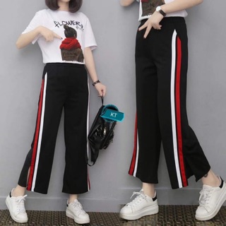 FREE SHIP Quần ống suông rộng xẻ gấu siêu đẹp