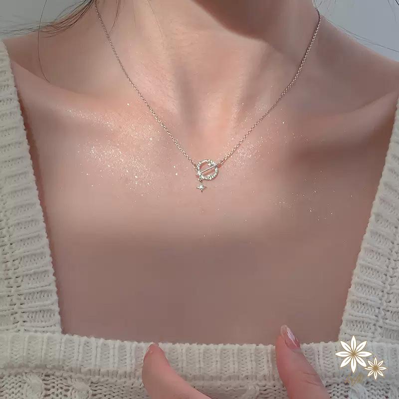 Vòng cổ Mặt Hình Hành Tinh Mặt Trăng Ngôi Sao Pha Lê Thời Trang Cho Nữ