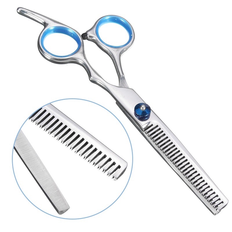 Bộ dụng cụ kéo đầu cong/ kéo đầu thẳng tỉa và chải lông cho thú cưng tiện dụng