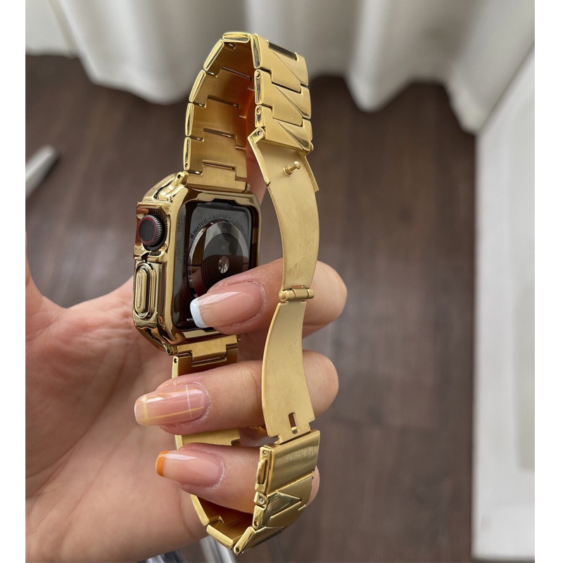 Dây Đeo Đồng Hồ Bằng Thép Không Gỉ + TPU Cho Apple watch ultra series 8 series 7 SE 6 5 4 3series iwatch size 49mm 45mm 44mm 42mm