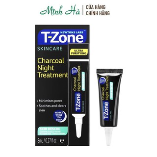 Gel chấm mụn ban đêm Newtons Labs T-Zone Skincare Charcoal Night Treatment 8ml