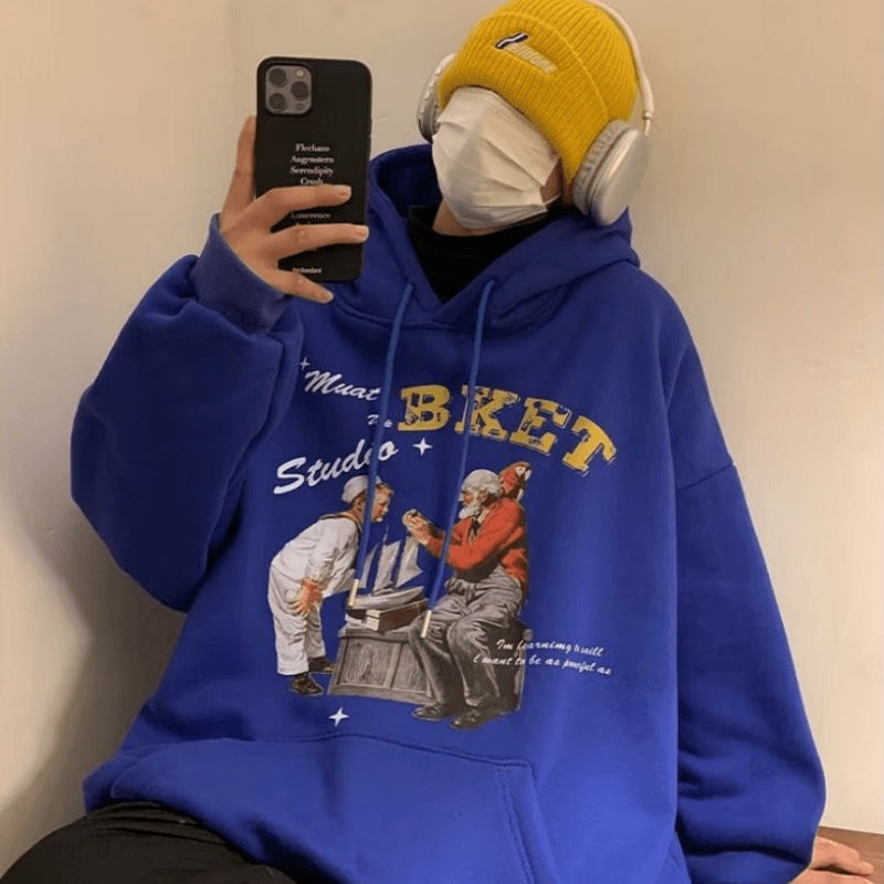 Áo hoodie In Chữ Thời Trang Hàn Quốc Chất Lượng Cao Size M-5XL Cho Nam