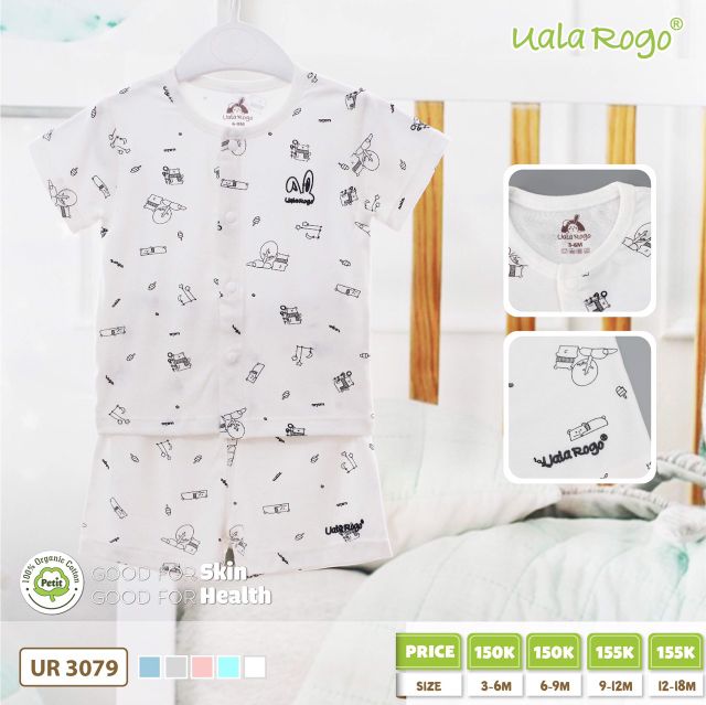 Bộ cộc tay cài giữa Uala rogo petit/ bamboo Uala rogo