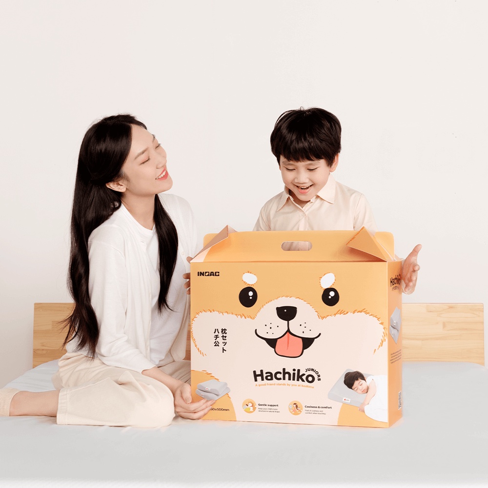 Bộ gối Aeroflow Hachiko Junior 2C dành cho trẻ nhỏ, êm ái bảo hành bởi Vua Nệm