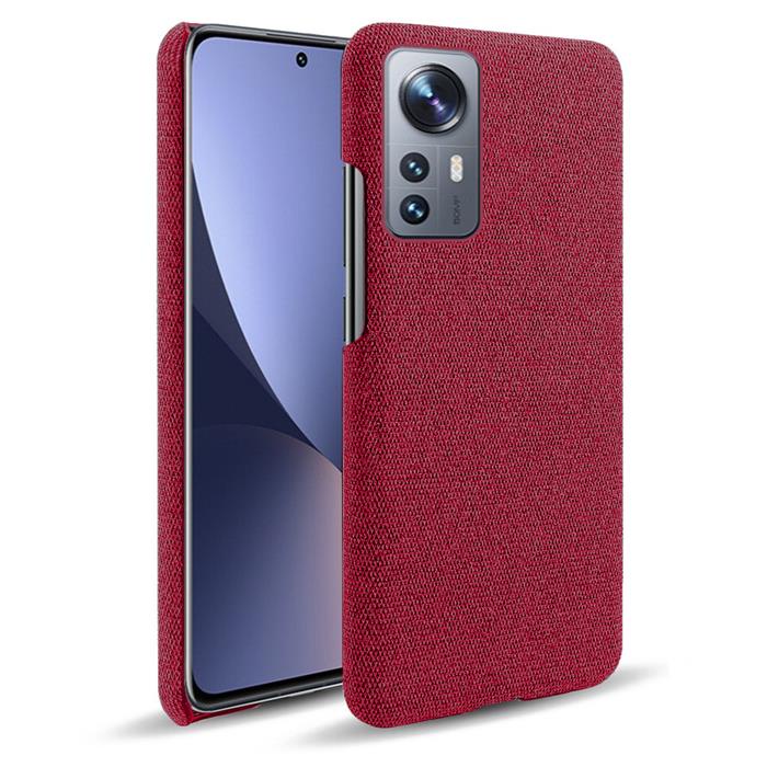 Ốp Điện Thoại Mặt Vải Phối Da + Vải Canvas Mỏng Có Thể Làm Giá Đỡ Bảo Vệ Cho Xiaomi Mi 12 Pro
