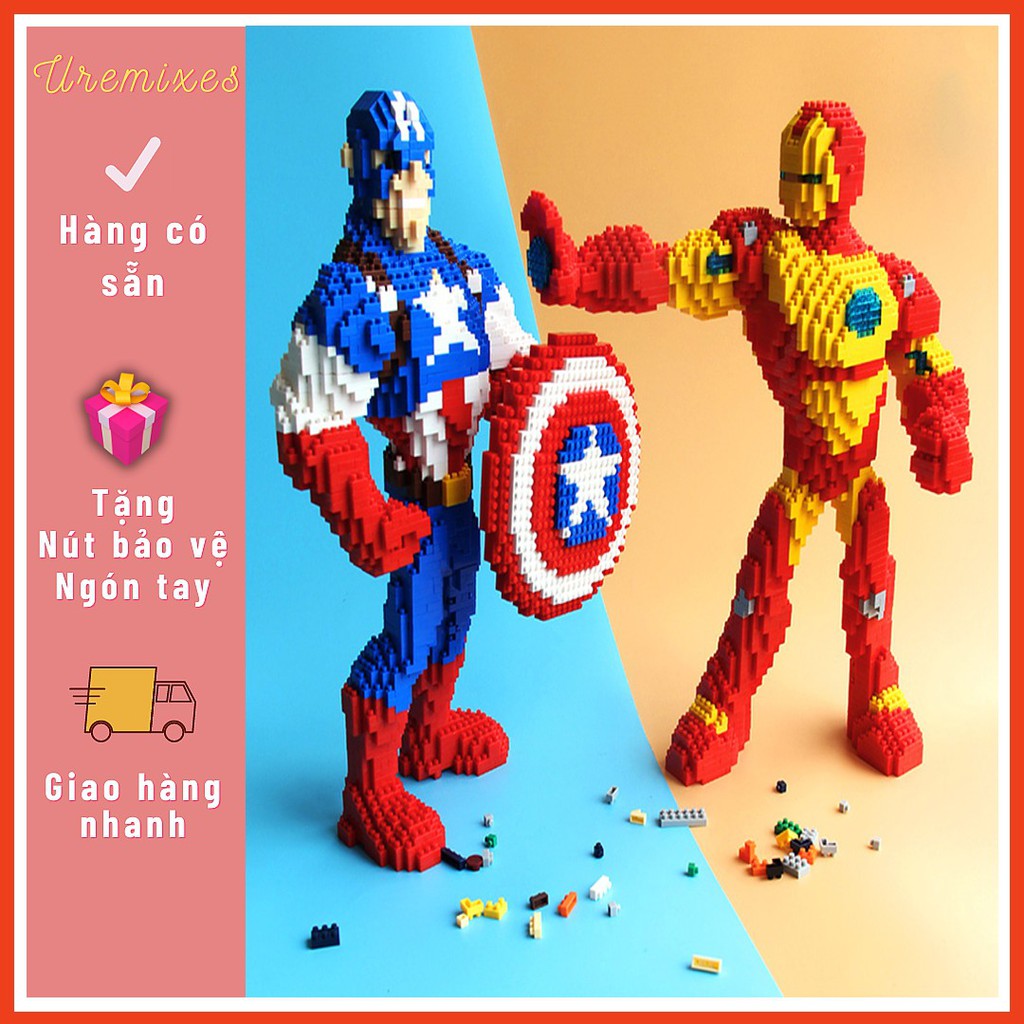 Bộ Mô Hình Lắp Ráp Nhân Vật Tuổi Thơ Siêu Anh Hùng Iron Man Cỡ Lớn