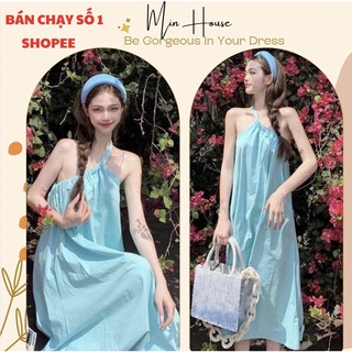 váy maxi lệch vai xanh du lịch biển siêu đẹp-Hàng quảng châu loại 1-đầm maxi đi biển-váy đi du lịch hot nhất
