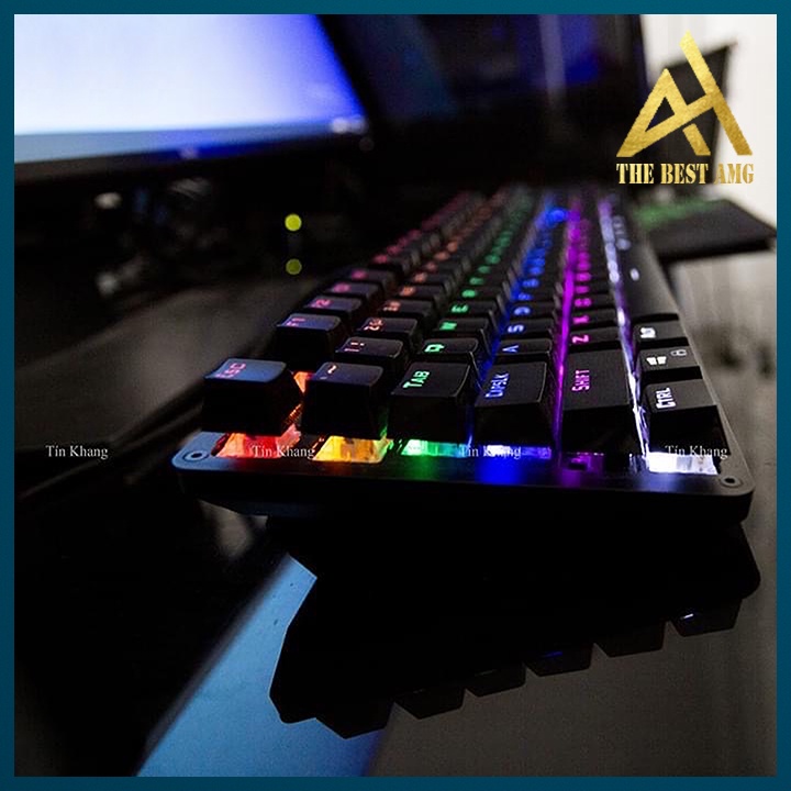 Bàn Phím Cơ Gaming Chính Hãng Đèn LED 7 Màu HP GK100 Chuyên Game Bàn phím Máy Vi Tính PC Laptop Keyboard Có Dây