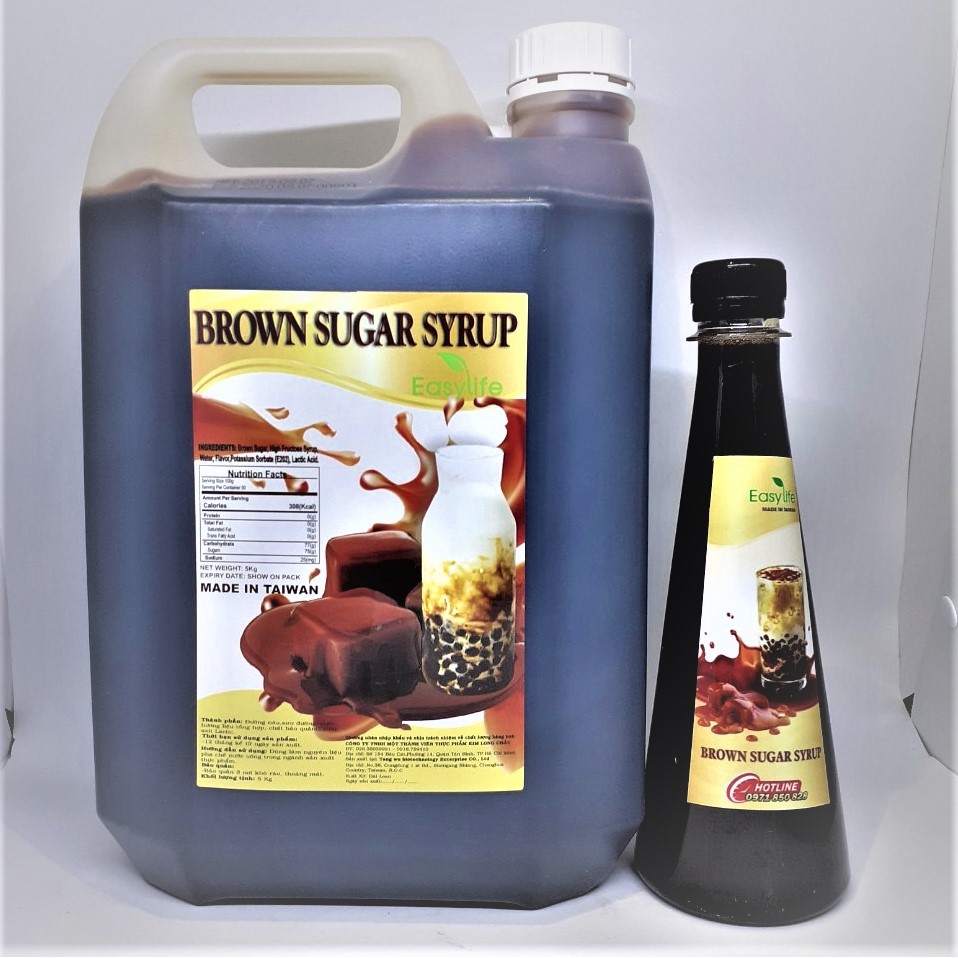 Syrup Đường Đen Đài Loan Easy Life làm tàu hũ và sữa tươi trân châu đường đen 1kg