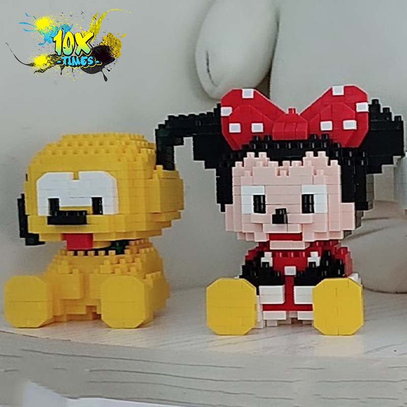 mô hình lắp ráp 3d chuột mickey, vịt donal, cún goofy mẫu ngồi quà tặng sinh nhật trẻ em, quà tặng bạn gái, bạn trai