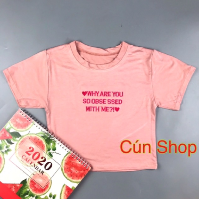 Áo croptop thun lạnh mềm mịn thêu chữ 5 màu RICH STORE CRT16 | BigBuy360 - bigbuy360.vn