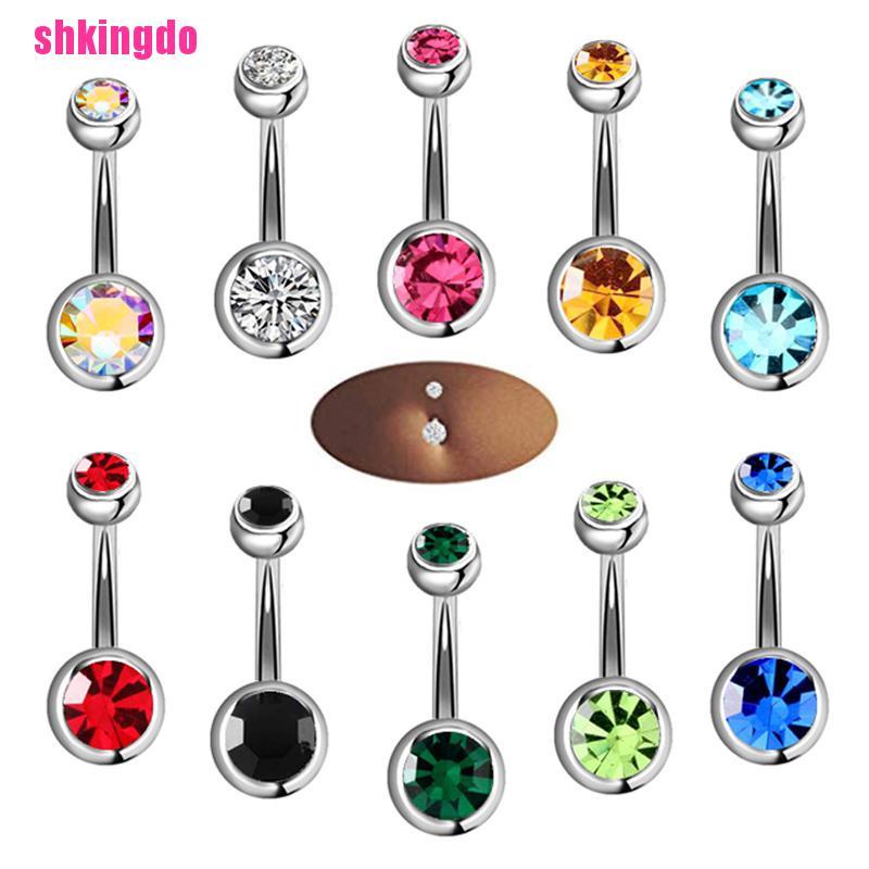 Set khuyên rốn đính đá pha lê tùy chọn số lượng