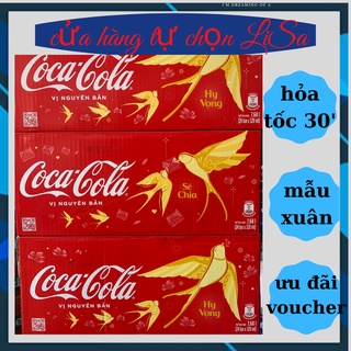 Thùng 24 lon Coca Cola vị nguyên bản lon cao 330ml