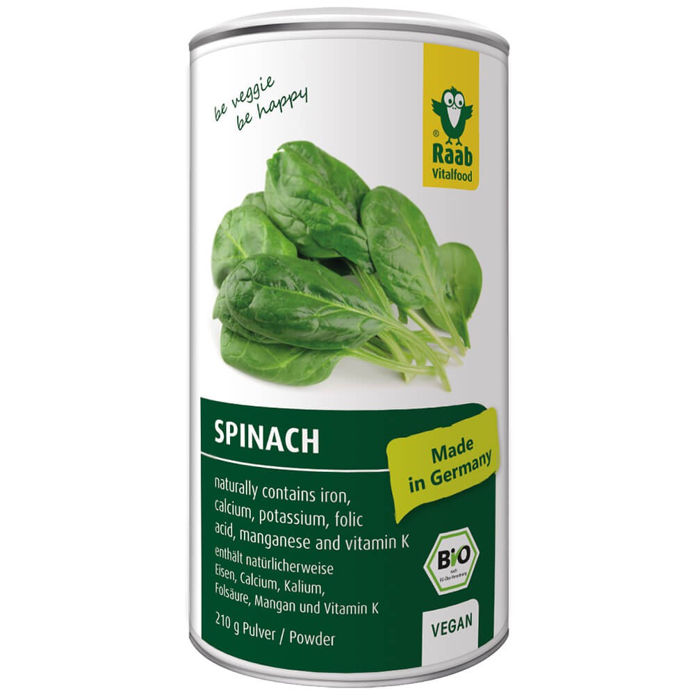 Bột cải bó xôi hữu cơ Raab 210g Spinach Powder