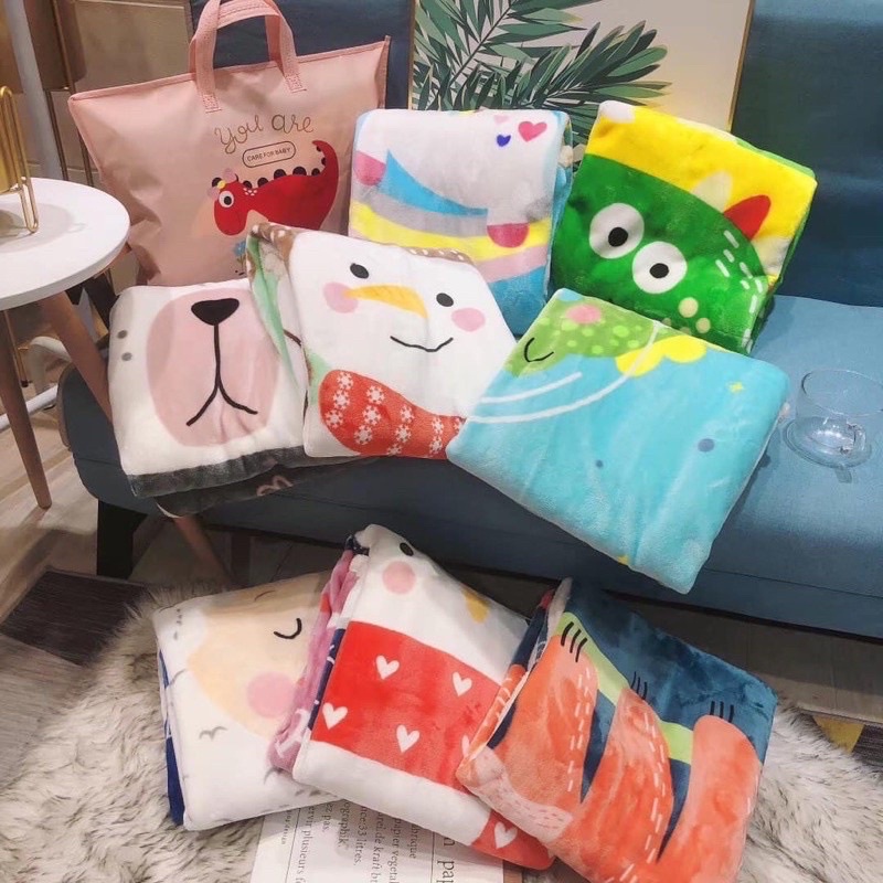 Chăn lông cừu cho bé 2 lớp mềm mịn , chăn cho bé kích thước 95x135cm loại lông dày mềm mịn nặng 0,8kg