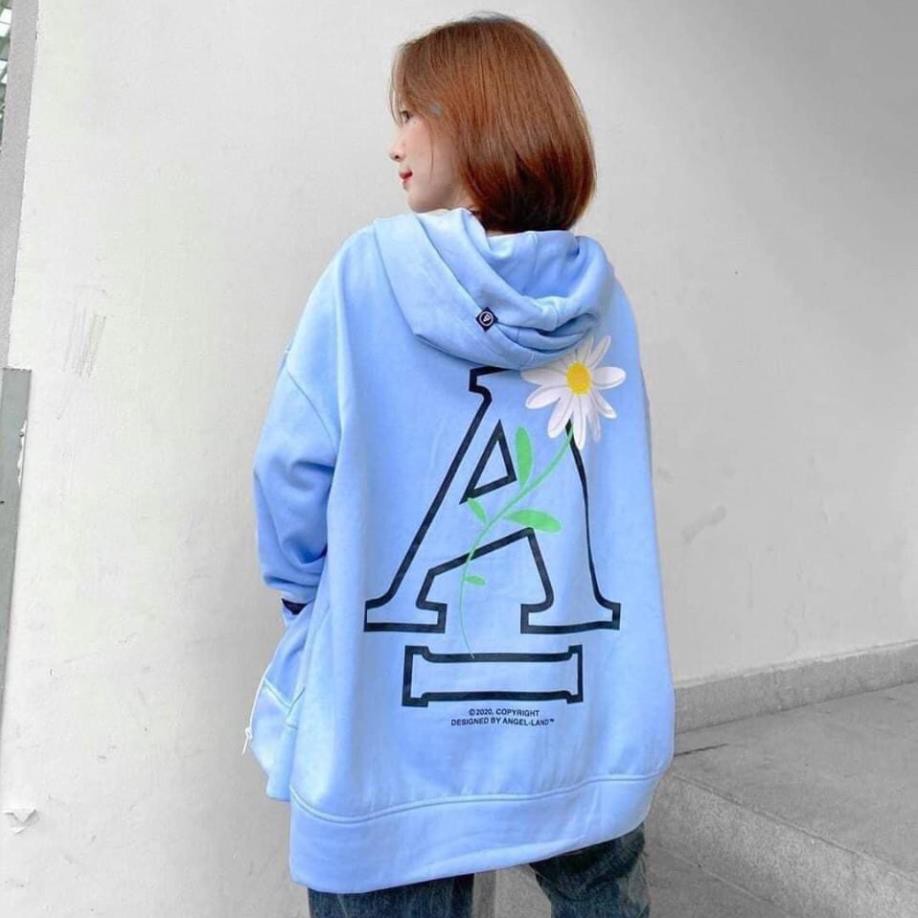 Áo khoác hoodie nỉ trơn hoa cúc Unisex - Thun tay dài sweater form rộng có mũ dáng suông basic ulzzang nam nữ HOT