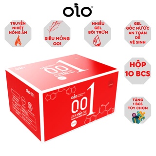 Bao cao su OlO 0.01 Đỏ Passionate Factor mỏng, nhiều gel, truyền nhiệt tốt