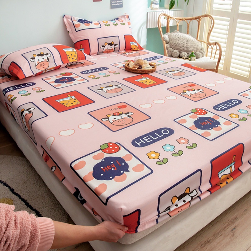 Bộ Ga Gối 3 Món💖m2/m4/m6/m8💖 Cotton Poly Hàn Quốc QUEEN DECOR Miễn Phí Bo Chun Drap Ga Giường | BigBuy360 - bigbuy360.vn