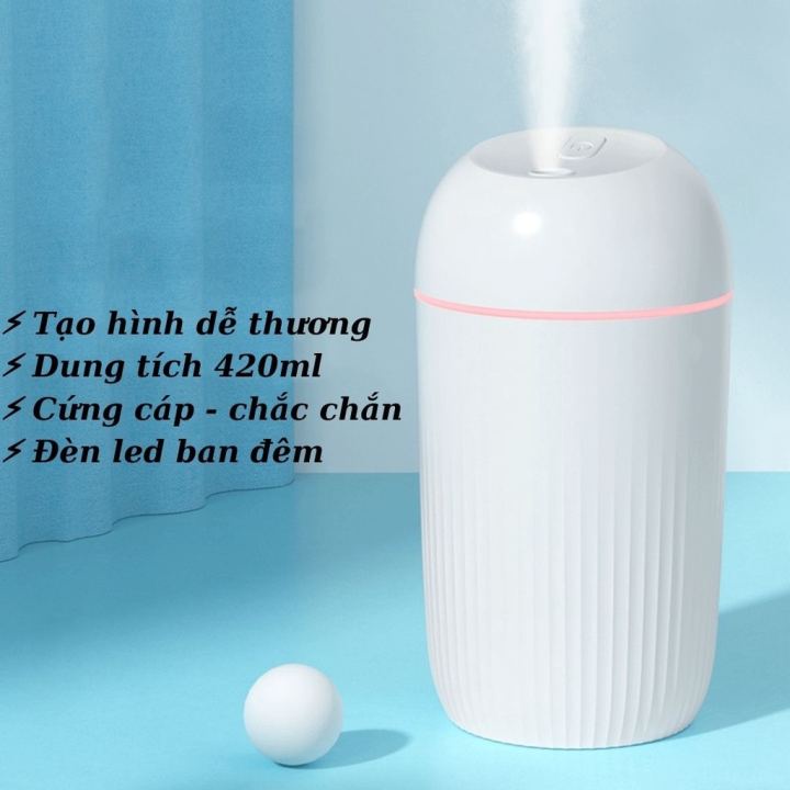 Máy Khuếch Tán Tinh Dầu Xông Phòng 420ML Phun Sương Tinh Dầu Tạo Hương Thơm Phòng Ngủ Và Trên Xe Hơi