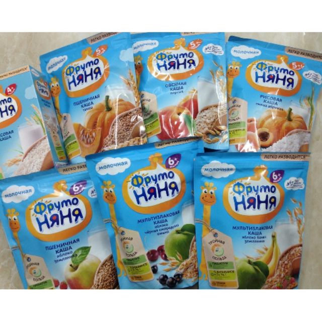 Bột ăn dặm Fruto Nga các vị 200g