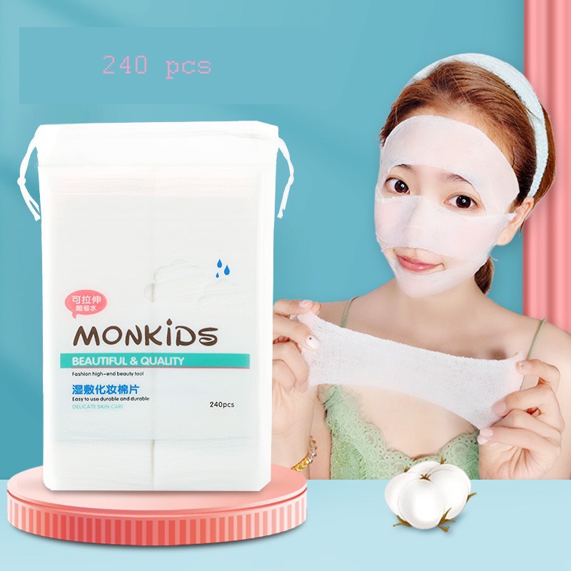 Mặt nạ dưỡng ẩm lotion mask bông tự nhiên tốt cho da nhạy cảm giúp chống lão hóa tăng khả năng cấp ẩm Mokinds 240pcs
