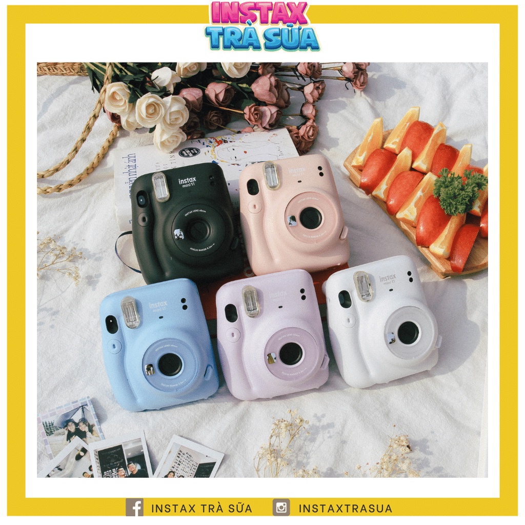 Combo Instax Mini 11 - BỘ MÁY và phụ kiện chụp ảnh lấy liền Fujifilm Instax Mini 11 - Bảo Hành Chính hãng 1 năm