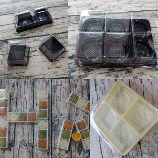 5 hộp mica đựng 1,2,3,4,6 bánh 50g