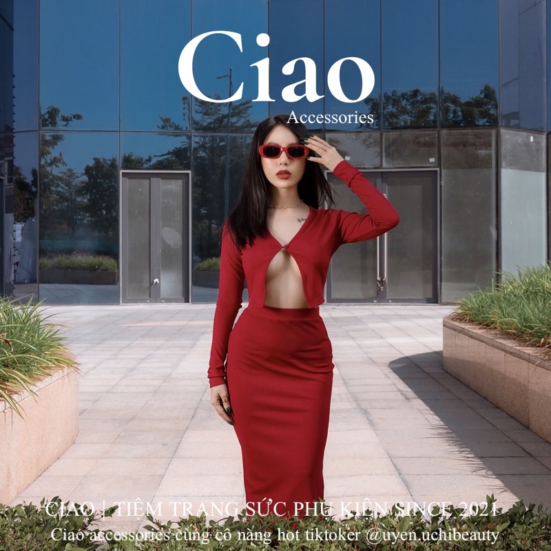 Kính mát/ Kính thời trang thiết kế bản vuông mã 01 phong cách Ciao accessories