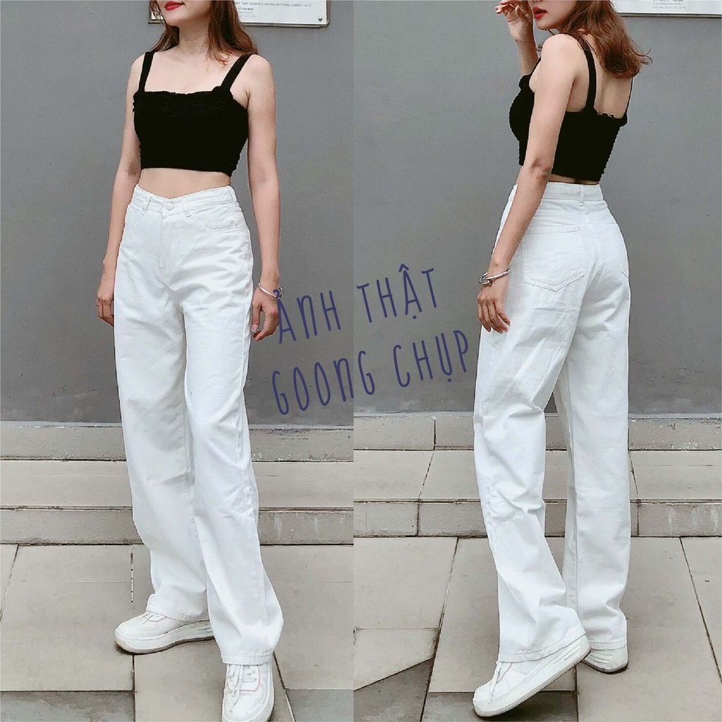 Quần Jeans, baggy jean nữ cao cấp ống suông, rộng hàng hottrend 2022 | BigBuy360 - bigbuy360.vn