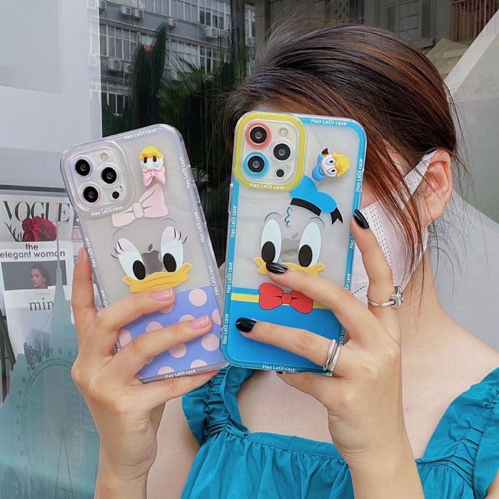 Ốp Điện Thoại TPU Mềm Chống Sốc In Hình Vịt Dễ Thương Cho IPhone 11 12 13 Pro Max 12 13 XS Max XR 6 7 8 Plus