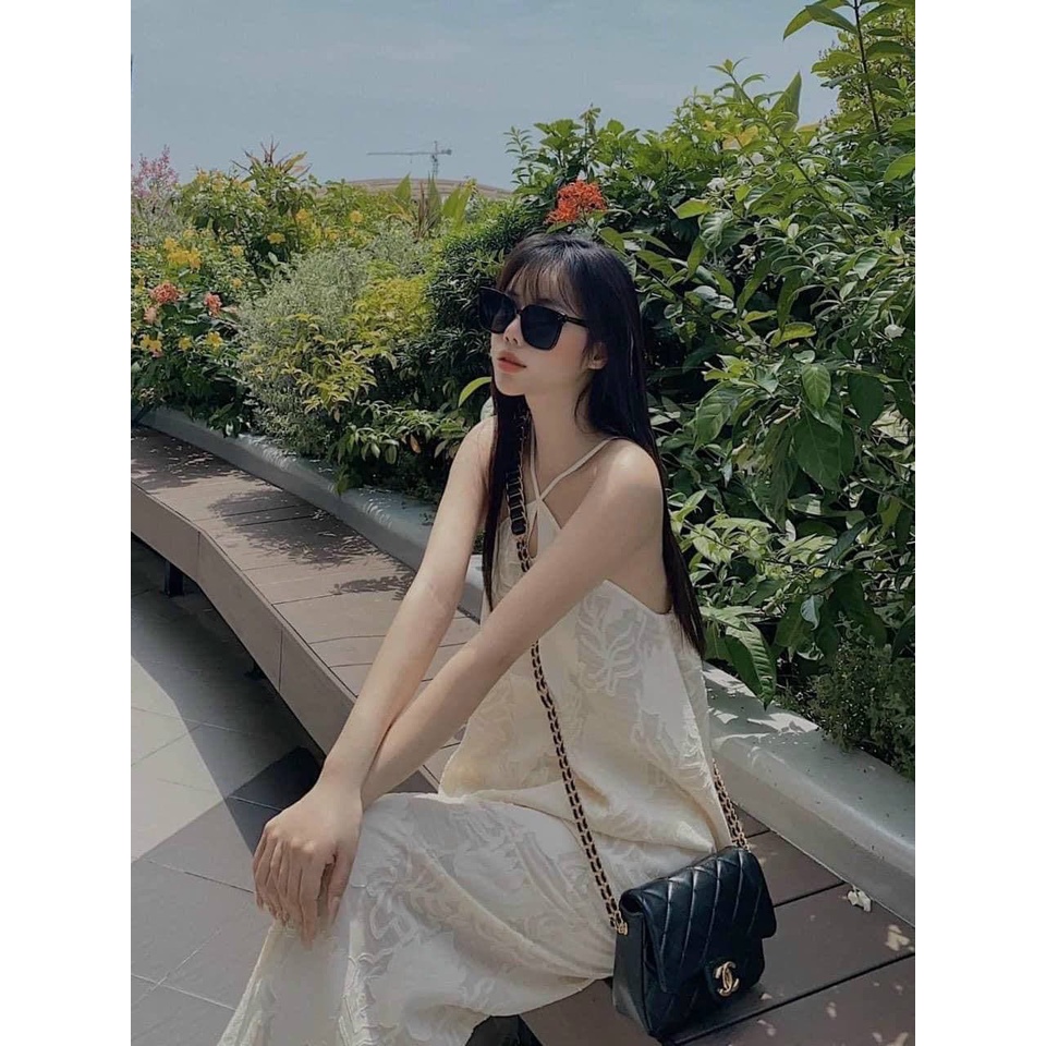 Set hè nữ áo 2 dây mix quần dài ống suông hàng quảng châu siêu đẹp