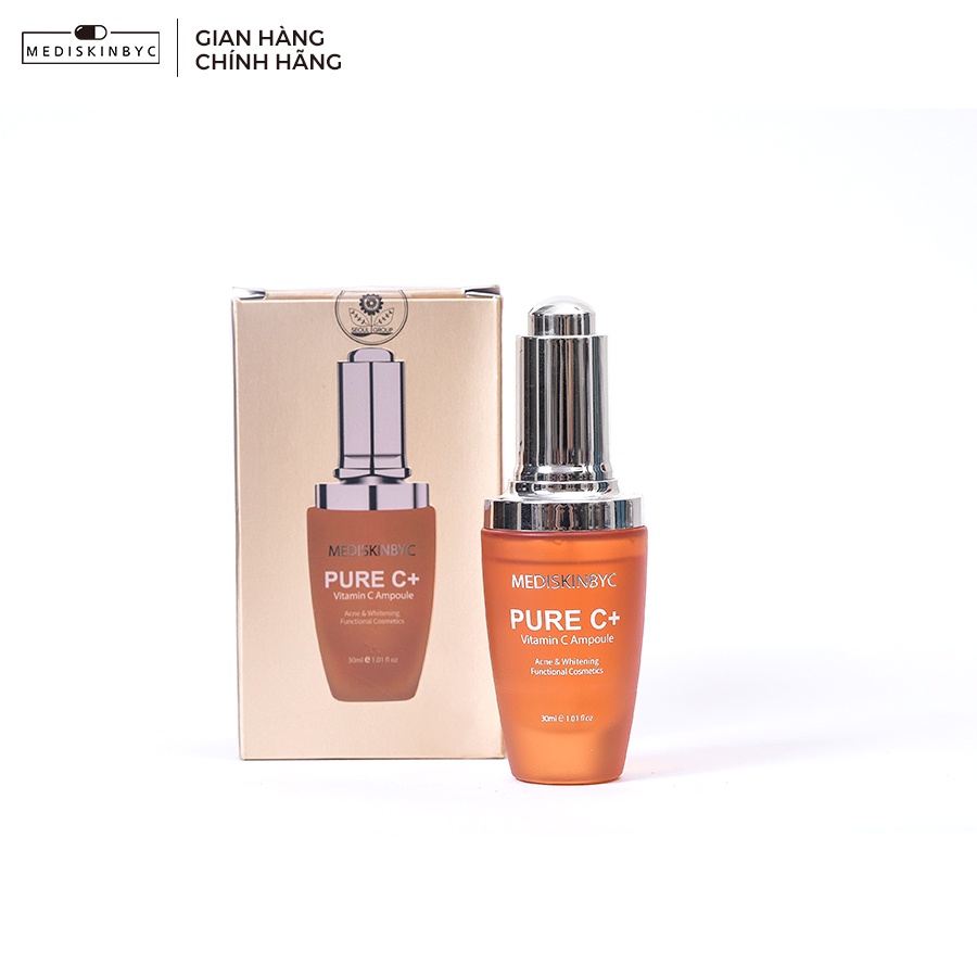 Serum Vitamin C PURE C+ Ampoule Mediskinbyc 30ml, Tinh Dưỡng Chất Đậm Đặc Đẩy Nhanh Mụn Ẩn | BigBuy360 - bigbuy360.vn